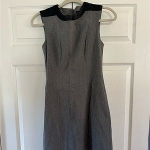Banana Republic Dress - Grey with leather collar